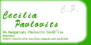 cecilia pavlovits business card